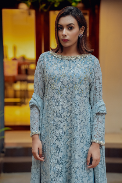 Pink Pearl Embellished Luxury Kaftan